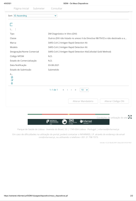 Nanbaibo Biologicsin kehittämä uusi koronaviruksen (SARS-CoV-2) nopea antigeenin havaitsemisreagenssi (kolloidinen kultamenetelmä) on rekisteröity Italian ”valkoiselle listalle”
